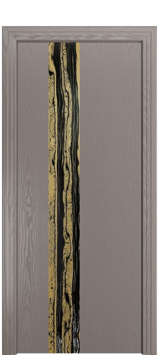 Дверь межкомнатная Порта Алекс КАНТРИ 3  Темно-серый вставка эспрессо шпон