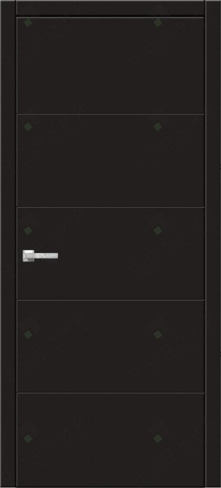 Дверь межкомнатная ЗОДЧИЙ ИТАЛЬЯНО 5 ПВХ ПГ Шагрень черная