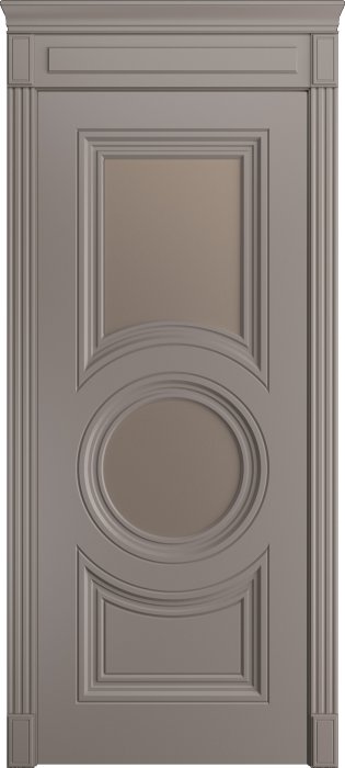 Дверь межкомнатная Порта Алекс Премиум 3 Белоснежная эмаль, стекло сатин бронза