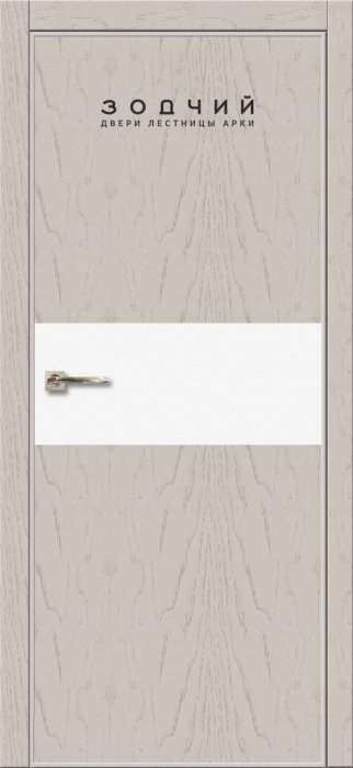 Дверь межкомнатная ЗОДЧИЙ МЕГАПОЛИС Г20 ПГ Дуб оникс вставка МДФ Софт тальк