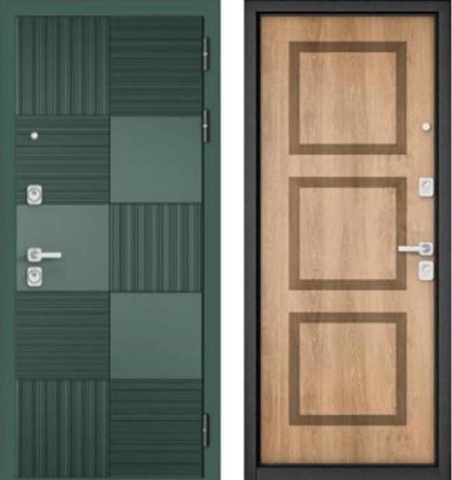 Входная дверь МАСТИНО CITY PRIME 173 Авокадо / AV-192 Дуб шале натуральный