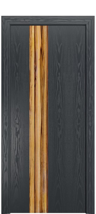 Дверь межкомнатная Порта Алекс КАНТРИ 3  Графит вставка Марблвуд шпон