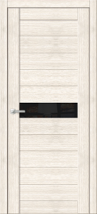 Дверь межкомнатная ЗОДЧИЙ СТИЛЬ Д-001 Бьянка белая стекло лакобель черная