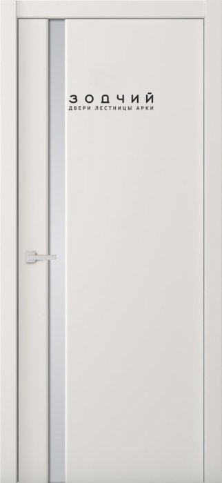 Дверь межкомнатная ЗОДЧИЙ СТИЛЬ 5 ПО Софт тальк стекло триплекс белый