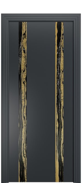 Дверь межкомнатная Порта Алекс КАНТРИ 4 Графит вставка эспрессо эмаль