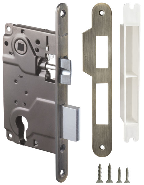 Корпус Armadillo (Армадилло) врезного замка c защёлкой METLH25-50 Box (LH 25-50) AB бронза