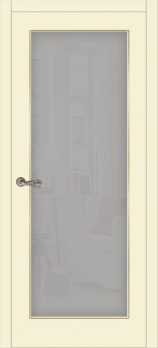 Дверь межкомнатная ЗОДЧИЙ ЛАТИНА 1 ПО Шагрень латте
