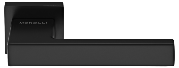 Ручка дверная LOT MH-56-S6 BL раздельная на квадратной розетке 6 мм, цвет черный, ЦАМ Light