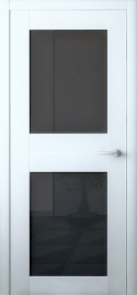 Дверь межкомнатная ЗОДЧИЙ НЕКСТ 4 ПО Софт тальк стекло триплекс черный