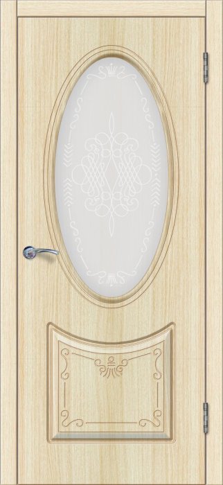 Дверь межкомнатная ЗОДЧИЙ КОРОНА ПО Дуб беленый