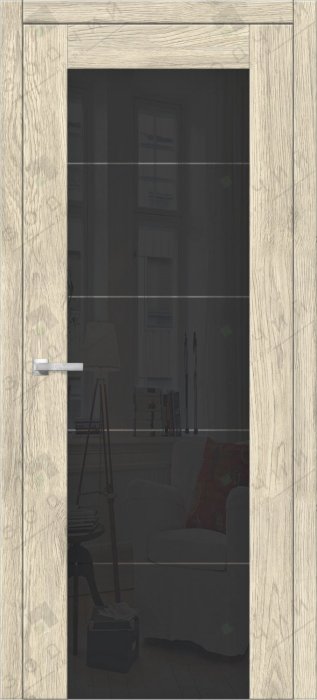 Дверь межкомнатная ЗОДЧИЙ ИТАЛЬЯНО 5 ПВХ ПО Ива белая