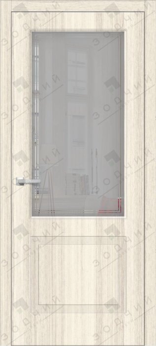 Дверь межкомнатная ЗОДЧИЙ ИТАЛЬЯНО 2 ПВХ ПО Ива белая