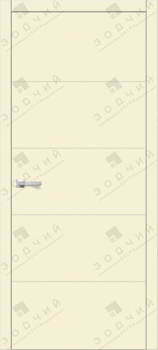 Дверь межкомнатная ЗОДЧИЙ ИТАЛЬЯНО 5 ПВХ ПГ Шагрень латте