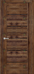 Дверь межкомнатная ЗОДЧИЙ МИКС 1 ПО Дуб бомонд лофт вставка Триплекс черный