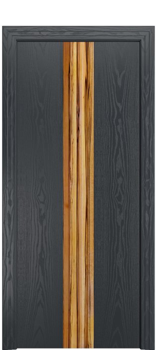 Дверь межкомнатная Порта Алекс КАНТРИ 2 Графит вставка Марблвуд шпон