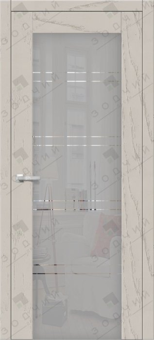 Дверь межкомнатная ЗОДЧИЙ ИТАЛЬЯНО 6 ПО Дуб оникс