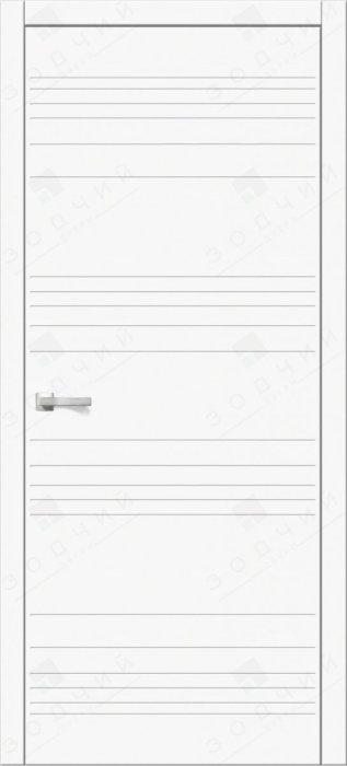 Дверь межкомнатная ЗОДЧИЙ АВЕНЮ 10 ПГ Шагрень молочная