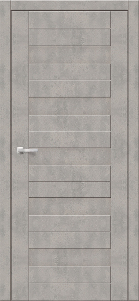 Дверь межкомнатная ЗОДЧИЙ СТИЛЬ ДОМИНО 5 ПГ Бетон серый