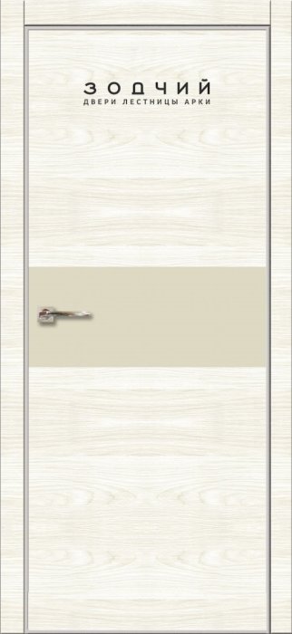 Дверь межкомнатная ЗОДЧИЙ МЕГАПОЛИС Г20 ПГ Сандал белый вставка МДФ Айриш софт