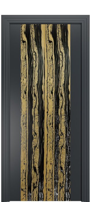 Дверь межкомнатная Порта Алекс КАНТРИ 1 Графит вставка эспрессо эмаль