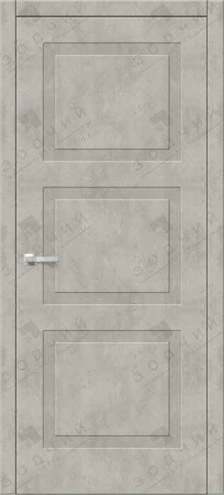 Дверь межкомнатная ЗОДЧИЙ ИТАЛЬЯНО 3 ПВХ ПГ Бежевый бетон