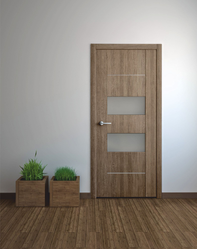 Дверь межкомнатная ЗОДЧИЙ СТИЛЬ 7 ПО Венге стекло светлое матированное