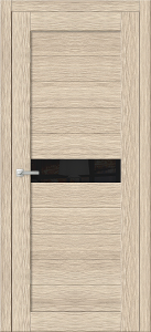 Дверь межкомнатная ЗОДЧИЙ СТИЛЬ Д-001 ПО Дуб беленый стекло Лакобель черный