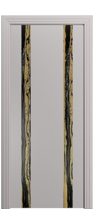 Дверь межкомнатная Порта Алекс КАНТРИ 4 Платинум софт вставка эспрессо эмаль