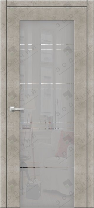 Дверь межкомнатная ЗОДЧИЙ ИТАЛЬЯНО 6 ПО Бетон бежевый