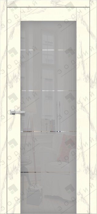 Дверь межкомнатная ЗОДЧИЙ ИТАЛЬЯНО 5 ПВХ ПО Дуб опаловый