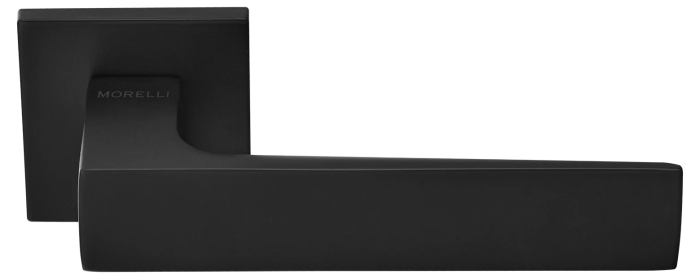 Ручка дверная MIRA MH-54-S6 BL раздельная на квадратном основании 6 мм, цвет черный, ЦАМ Light