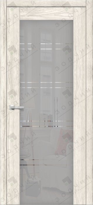 Дверь межкомнатная ЗОДЧИЙ ИТАЛЬЯНО 6 ПО Тополь белый