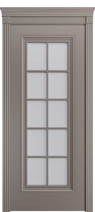 Дверь межкомнатная Порта Алекс Премиум 4 Темно-серая эмаль, стекло сатин светлый