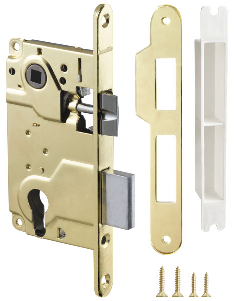 Корпус врезного замка Armadillo (Армадилло) c защёлкой METLH25-50 Box (LH 25-50) GP золото