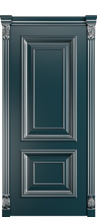 Дверь межкомнатная Порта Алекс КЛАССИКА 10 Лазурь патина серебро эмаль