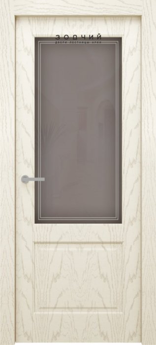 Дверь межкомнатная ЗОДЧИЙ ЭЛЕГАНТЕ 1 ПО Дуб опаловый стекло мателюкс светлое