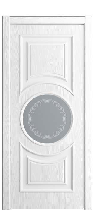 Дверь межкомнатная Порта Алекс КЛАССИКА 1 Белоснежный шпон, стекло №4