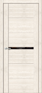 Дверь межкомнатная ЗОДЧИЙ МИКС 1 ПО Тополь белый вставка Триплекс белый