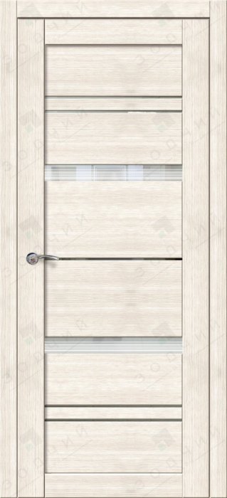 Дверь межкомнатная ЗОДЧИЙ Д-010 ПО Тополь белый стекло Рефлекторное