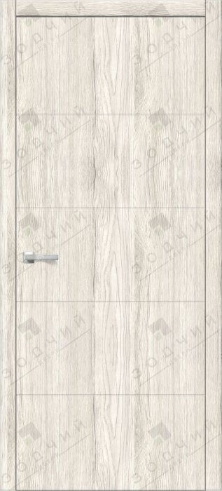 Дверь межкомнатная ЗОДЧИЙ ИТАЛЬЯНО 5 ПВХ ПГ Тополь белый