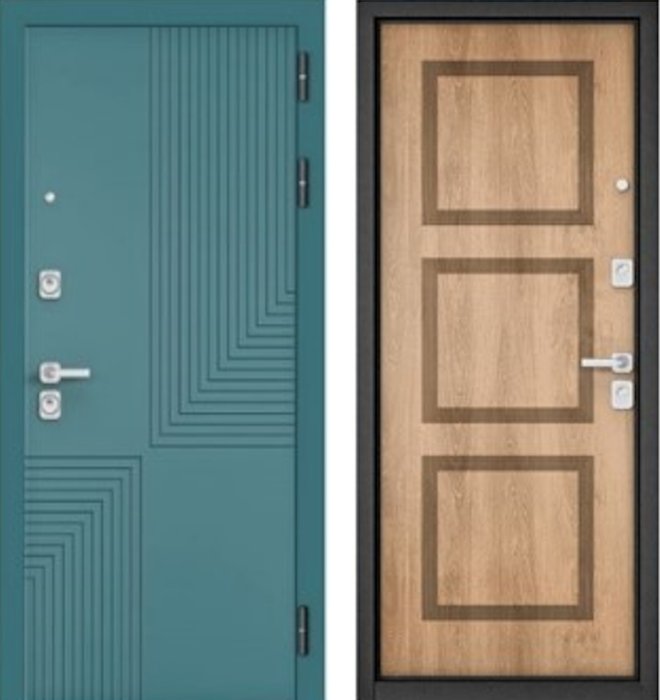 Входная дверь МАСТИНО CITY PRIME 195 Верде / 192 Дуб шале натуральный