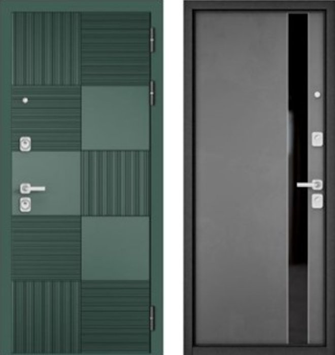 Входная дверь МАСТИНО CITY PRIME 173 Авокадо / AV-Si-3 Оскуро Велютто + Lakobel Black