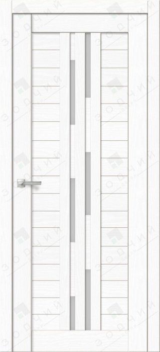 Дверь межкомнатная ЗОДЧИЙ СТИЛЬ Д-004 ПО Бьянка белая стекло Лакобель светлый