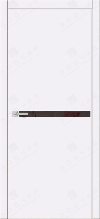 Дверь межкомнатная ЗОДЧИЙ СИТИ В9 ПО Фиджи стекло Лакобель черный