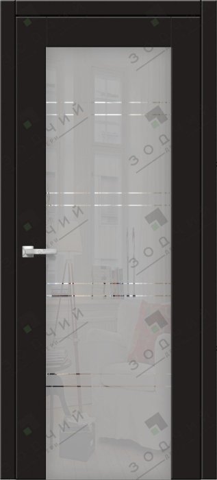 Дверь межкомнатная ЗОДЧИЙ ИТАЛЬЯНО 6 ПО Шагрень черная