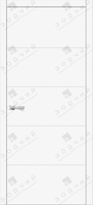 Дверь межкомнатная ЗОДЧИЙ ИТАЛЬЯНО 5 ПВХ ПГ Шагрень белая