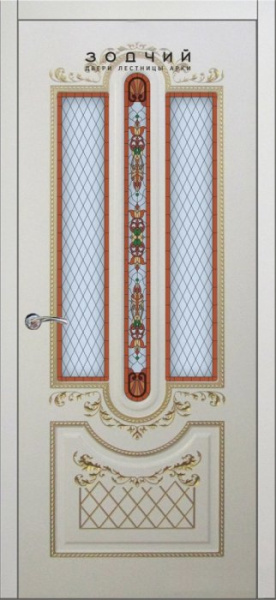 Дверь межкомнатная ЗОДЧИЙ ВАВИЛОН ПО Шагрень молочный стекло мателюкс светлое фотопечать