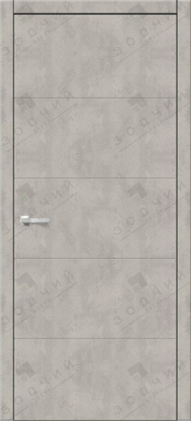 Дверь межкомнатная ЗОДЧИЙ ИТАЛЬЯНО 5 ПВХ ПГ Бетон бежевый