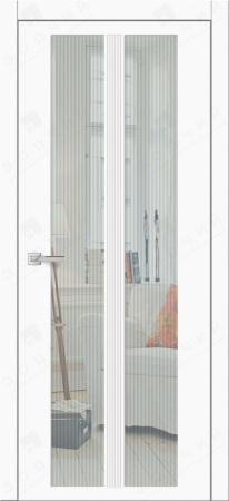 Дверь межкомнатная ЗОДЧИЙ МИРА 4 ПО Шагрень молочная