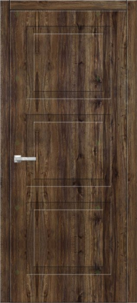 Дверь межкомнатная ЗОДЧИЙ ИТАЛЬЯНО 3 ПВХ ПГ Дуб бомонт лофт